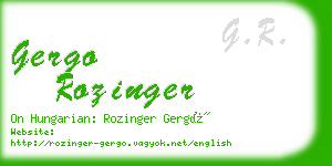 gergo rozinger business card